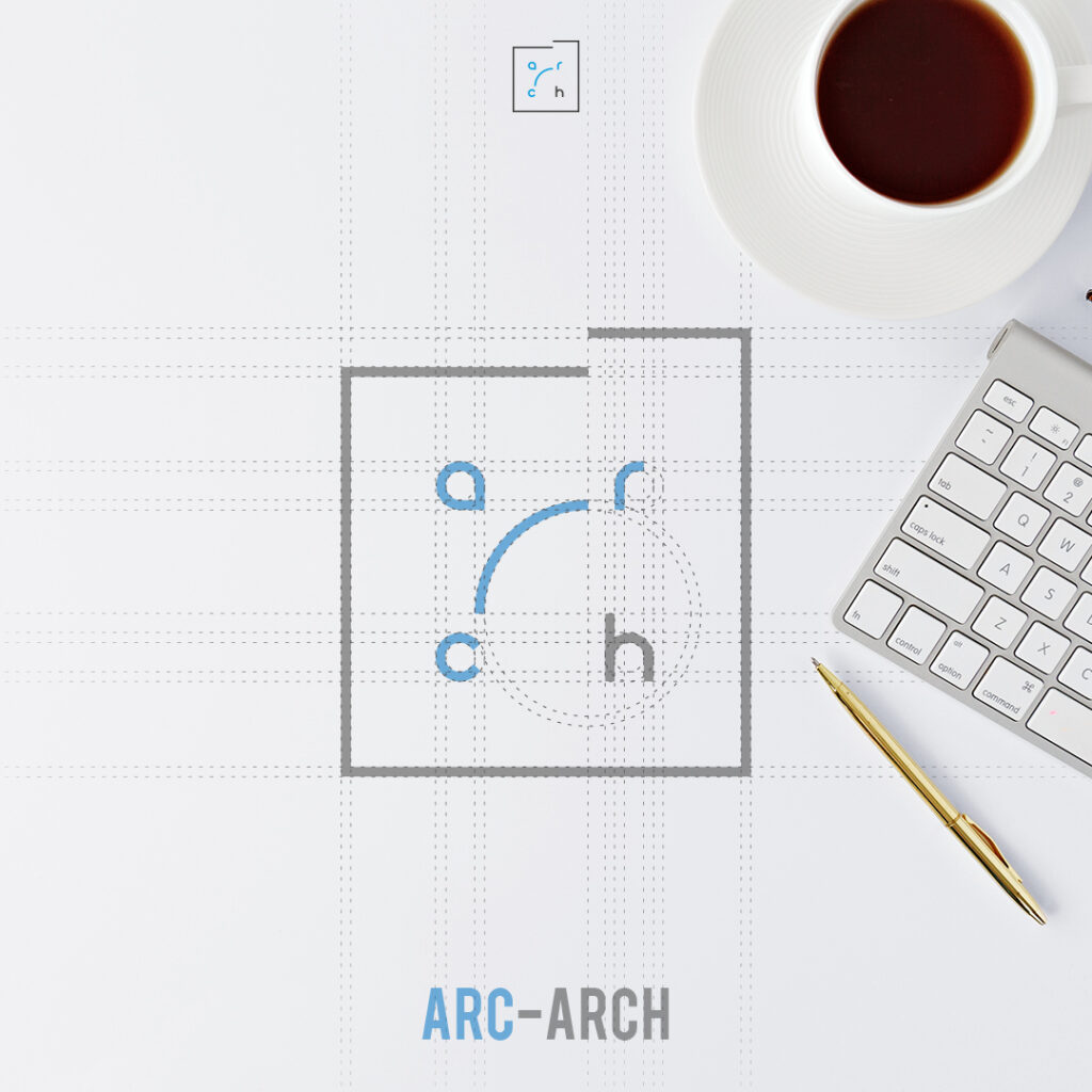 Projekt logo ARC-ARCH - wizualizacja
