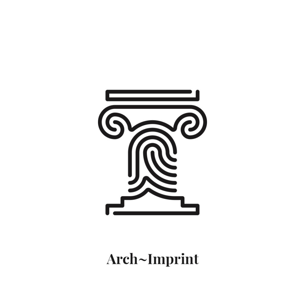 Projekt logo arch imprint- wersja czarna