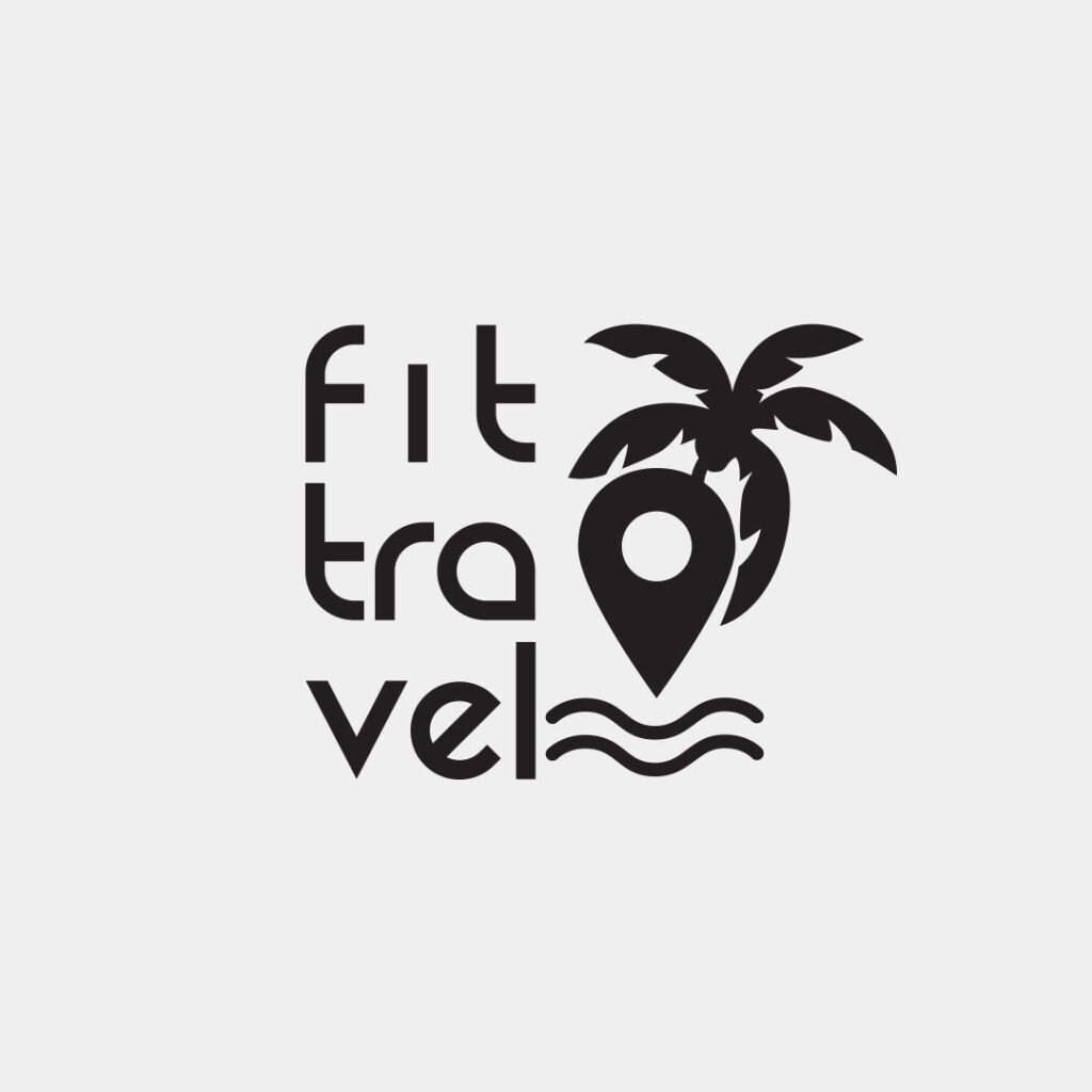 projekt logo Fittravel wersja czarna