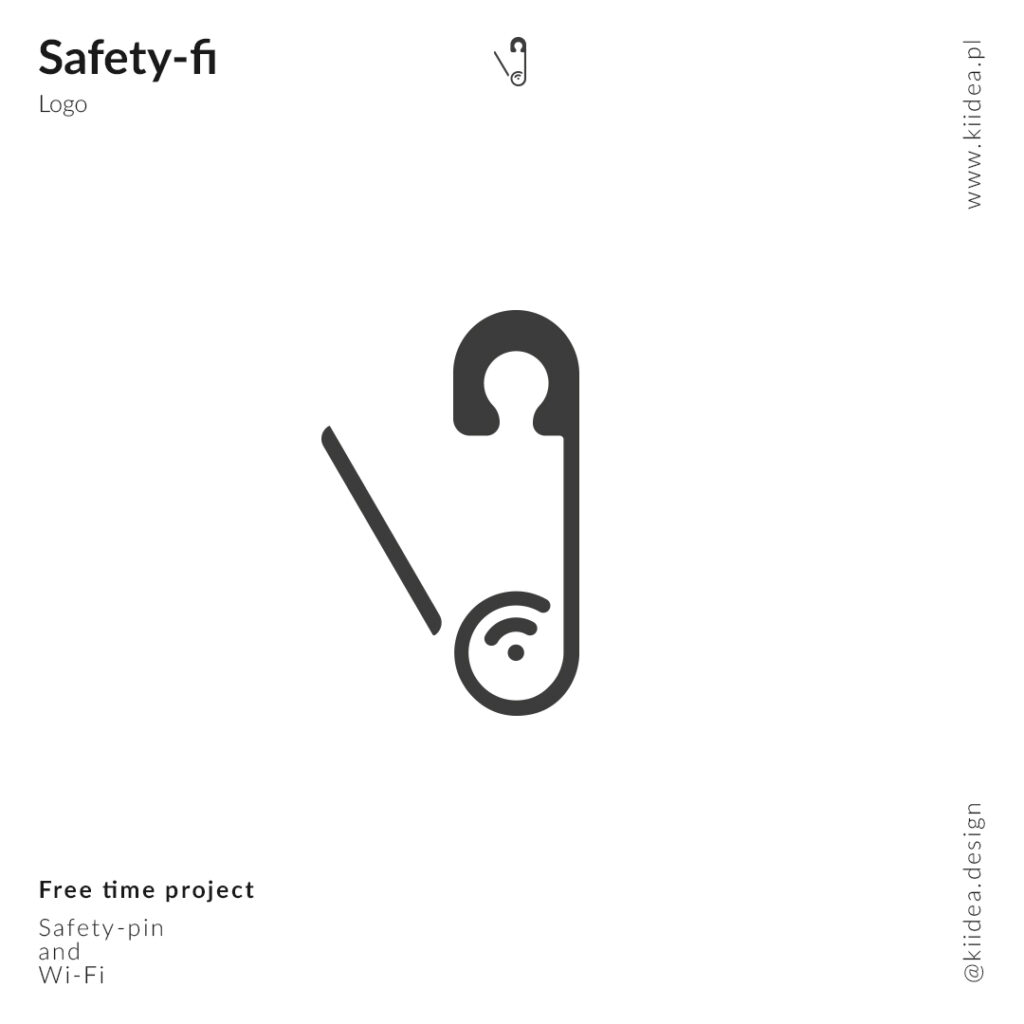 Projekt logo safety-fi - wersja czarna
