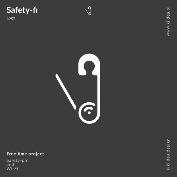 Projekt logo safety-fi - wersja biała