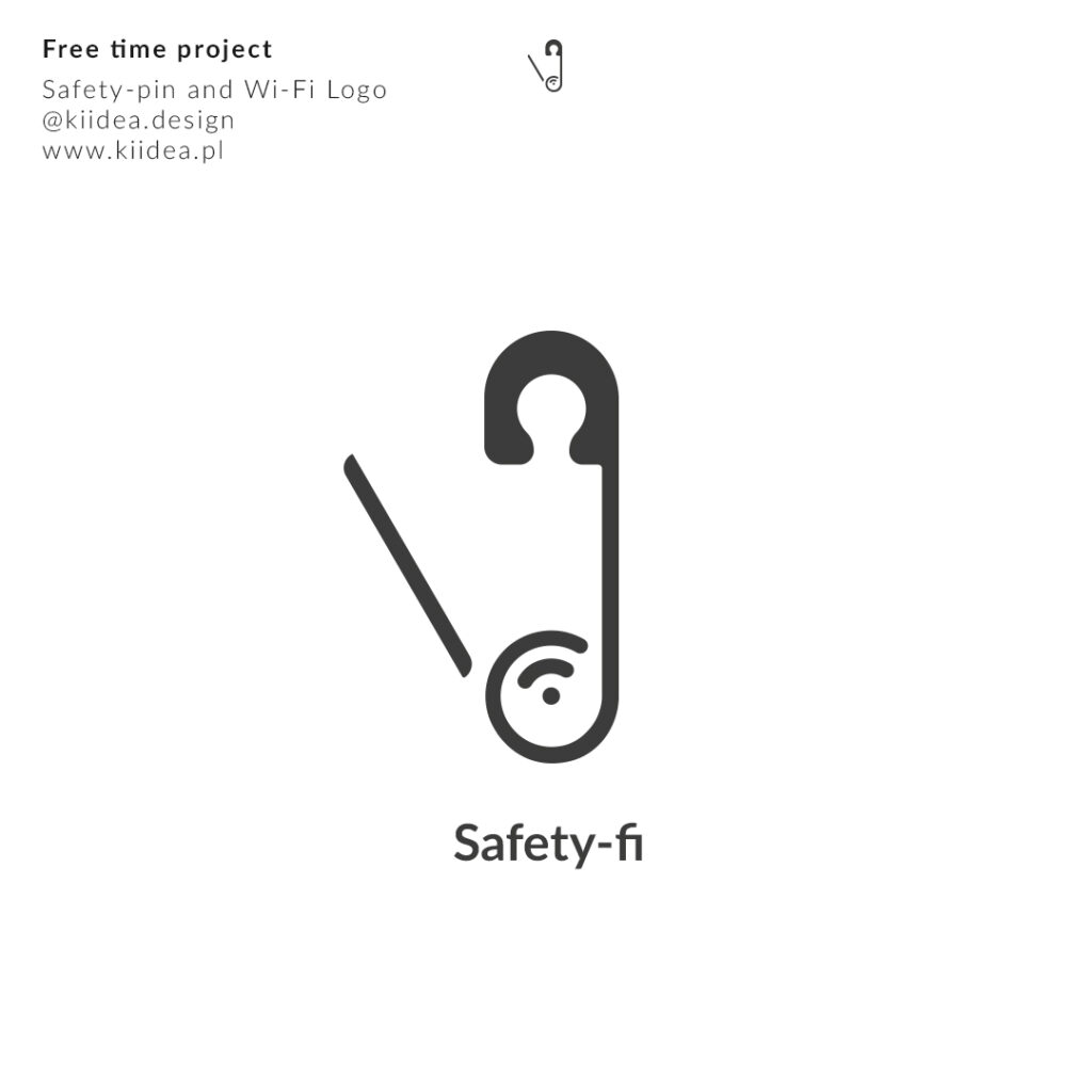 Projekt logo safety-fi - wersja czarna 2