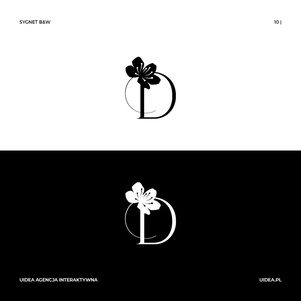 Projekt graficzny logo Dongmei - sygnet wersja czarna i biała