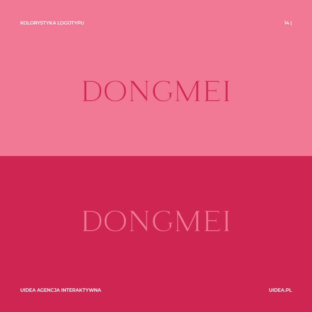 Projekt graficzny logo Dongmei - logotyp kolorystyka