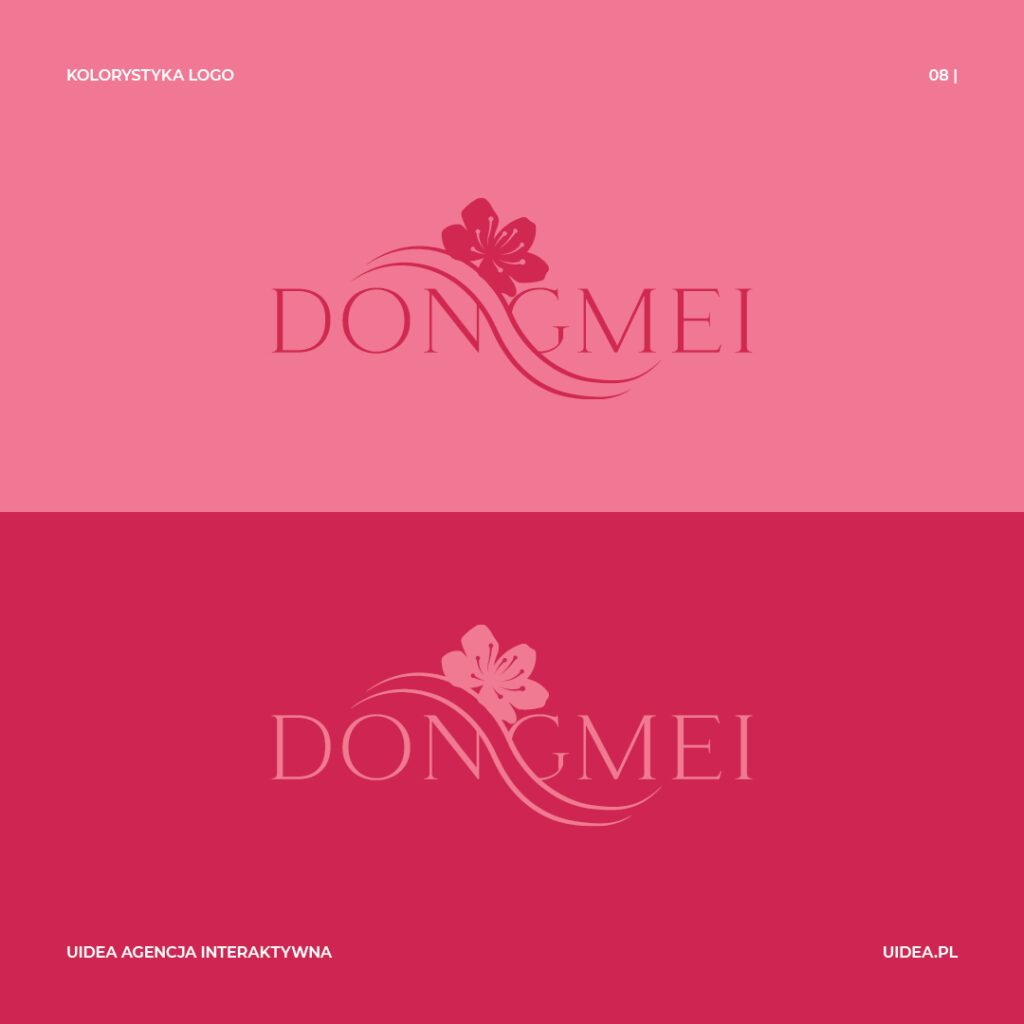 Projekt graficzny logo Dongmei - kolorystyka