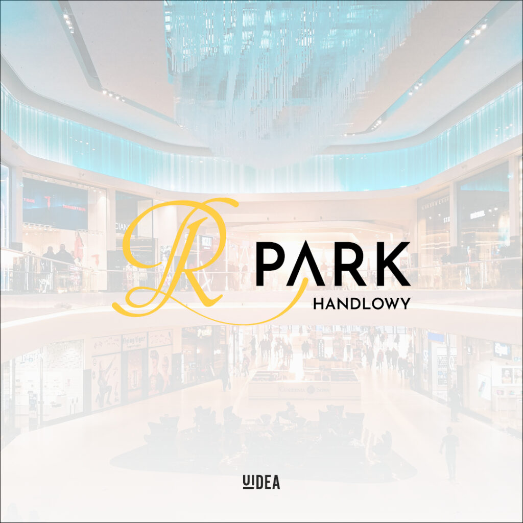 Projekt graficzny logo Park Handlowy na tle galerii handlowej
