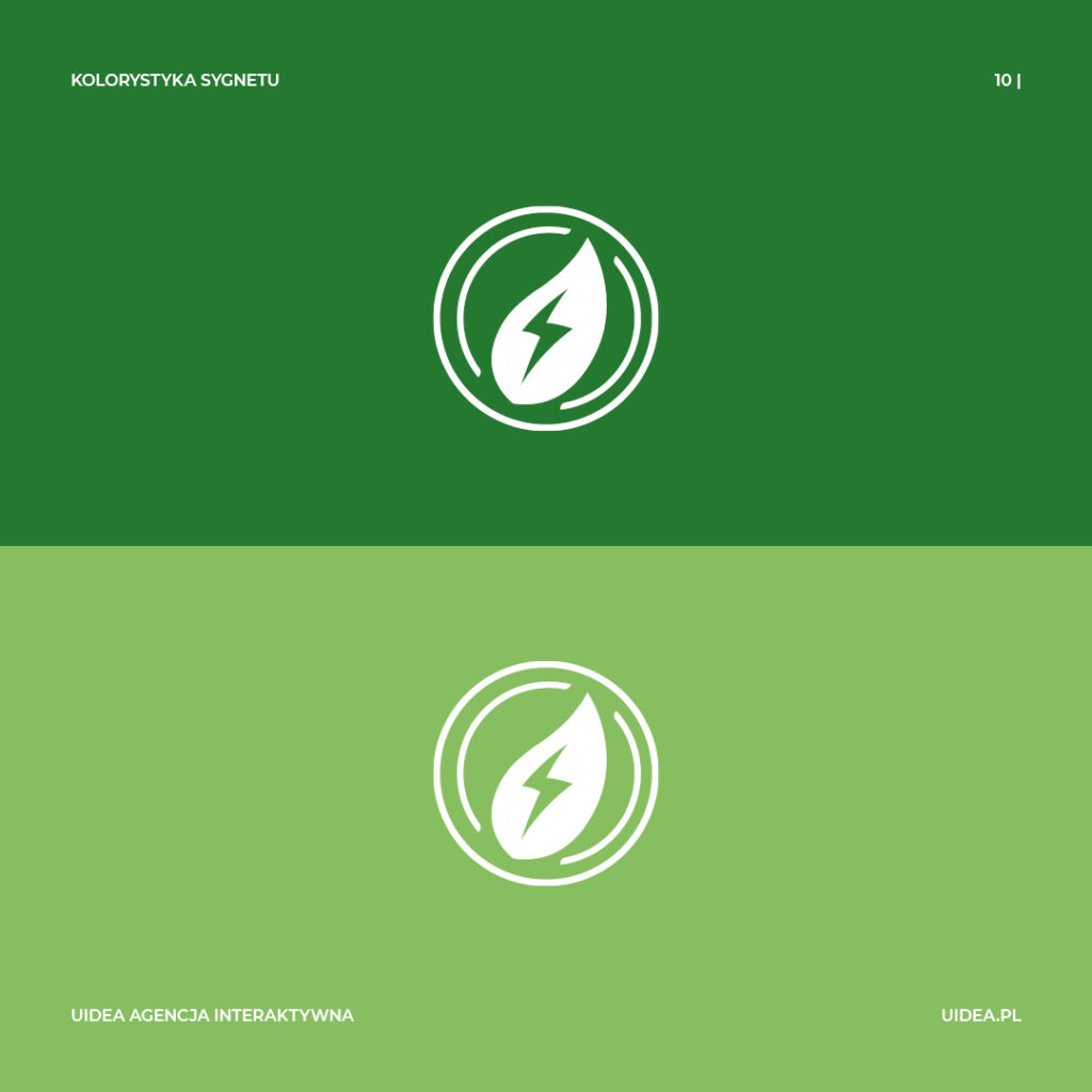 Projekt graficzny logo Verde Energy Group - sygnet kolorystyka