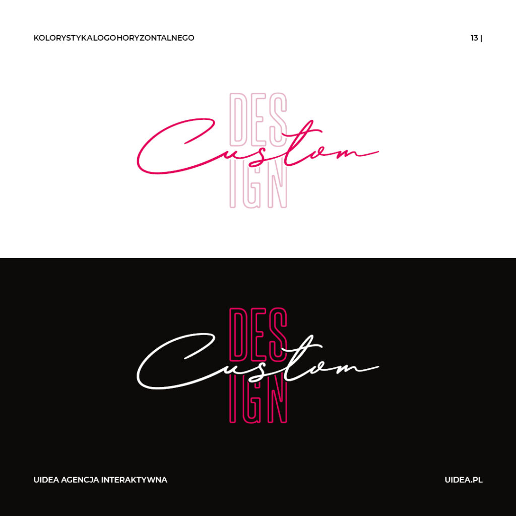 Projekt graficzny logo Custom Design by Karoling Jung - logo horyzontalne kolorystyka