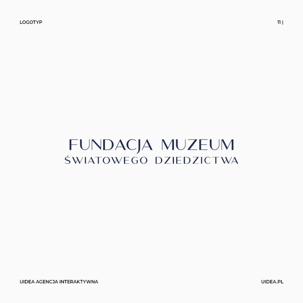 Projekt graficzny logo Fundacja Muzeum Światowego Dziedzictwa - logotyp