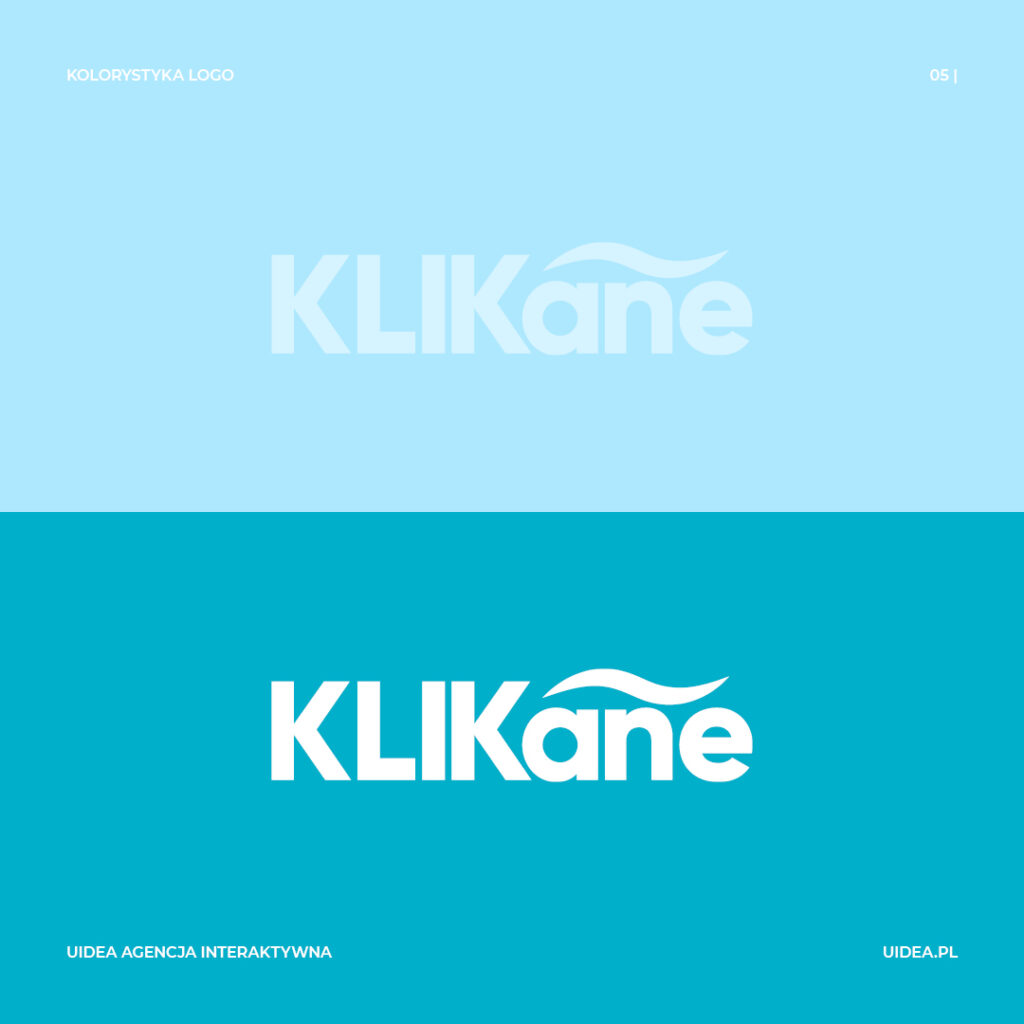 Projekt graficzny logo KLIKane - kolorystyka