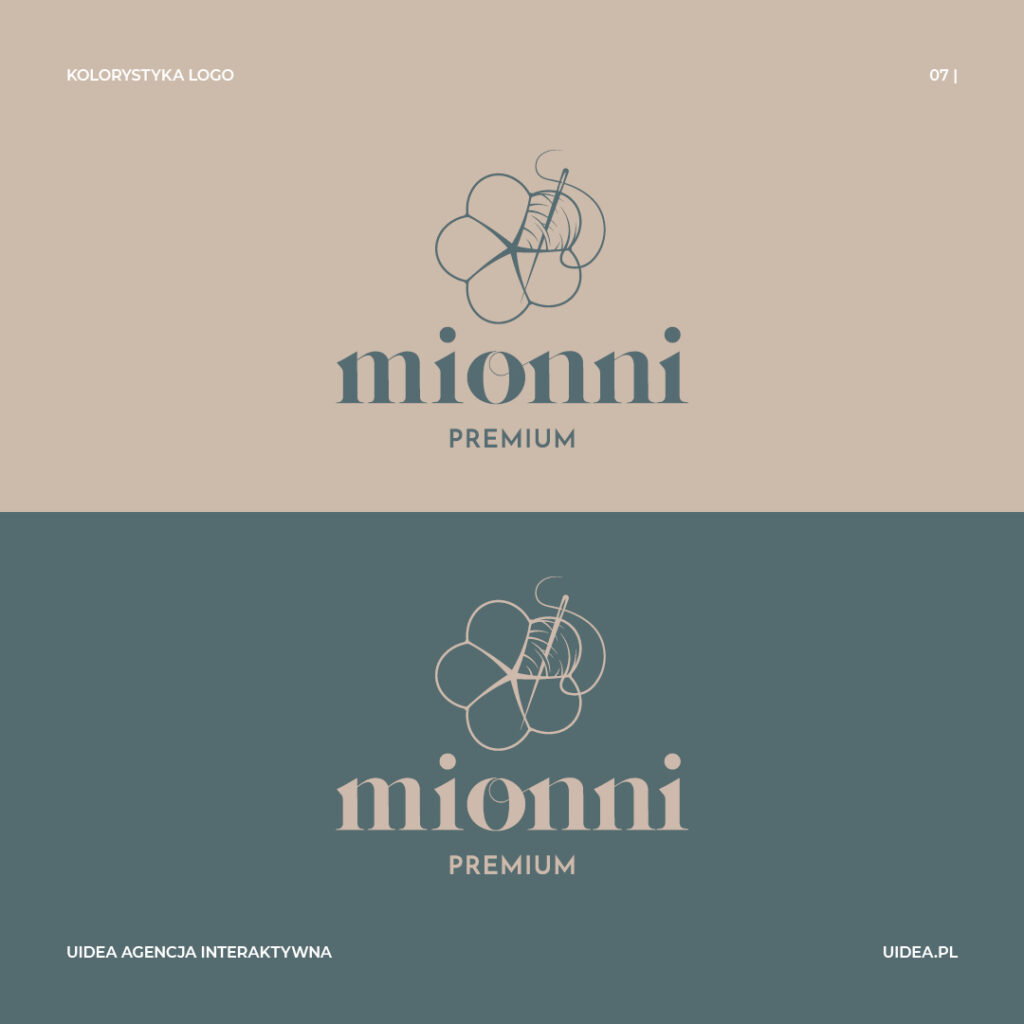 Projekt graficzny logo Mionni Premium - kolorystyka