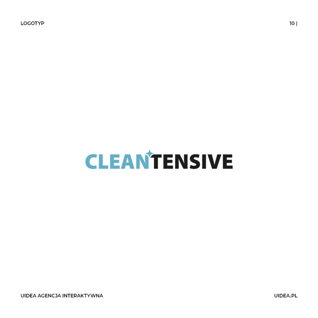 Projekt logo CleanTensive - logotyp